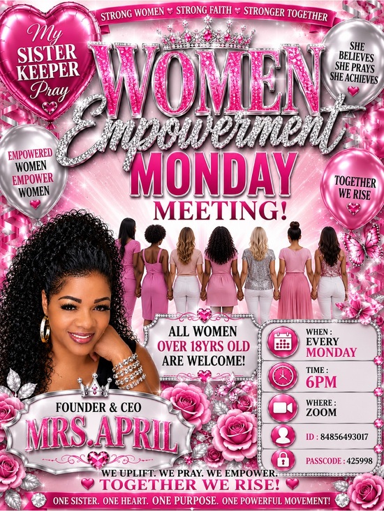 Accessories - Women Empowerment Monday Meeting Poster - Pink